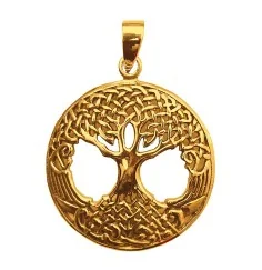 Anhänger - Keltischer Lebensbaum- Messing