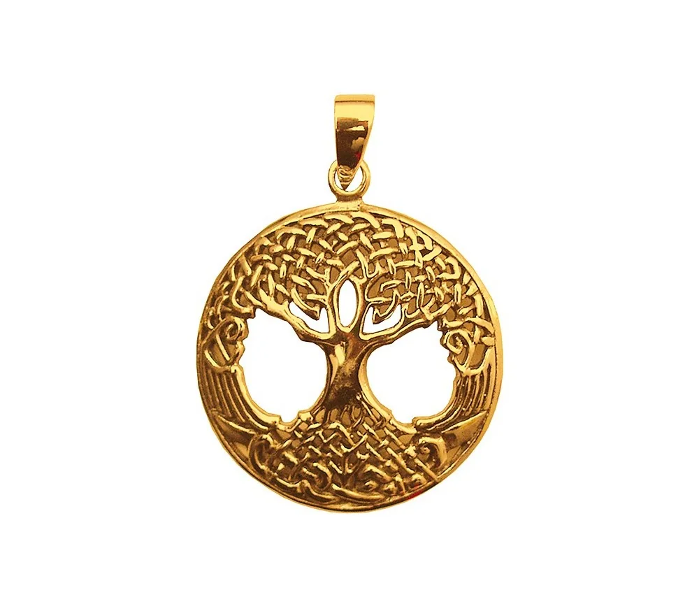 Anhänger - Keltischer Lebensbaum- Messing