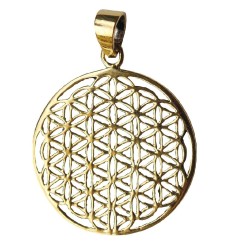 Anhänger -  Blume des Lebens- Messing