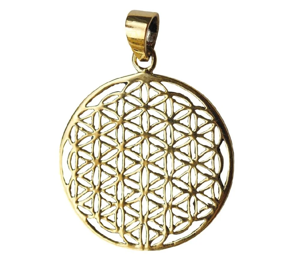 Anhänger - Blume des Lebens- Messing