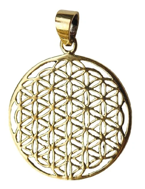 Anhänger "Blume des Lebens" Messing