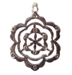 Anhänger -  Saat des Lebens- 12 Zirkon 925er Silber 3,9g