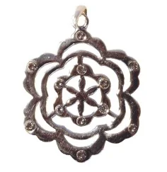 Anhänger - Saat des Lebens- 12 Zirkon 925er Silber 3,9g