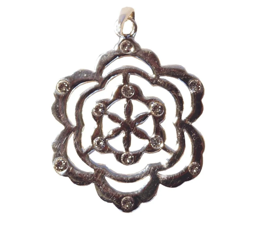 Anhänger - Saat des Lebens- 12 Zirkon 925er Silber 3,9g