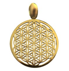 Anhänger -  Blume des Lebens- gross 3,6cm Messing