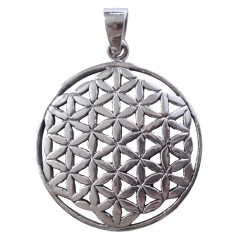 Anhänger -  Blume des Lebens- mittel 2,8cm 925 Silber 5,2g
