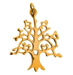 Anhänger - Baum des Lebens- Messing 2,5cm, 1,9g
