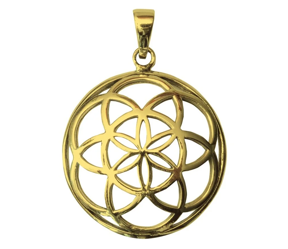 Anhänger - Saat des Lebens- Messing 4g 3cm