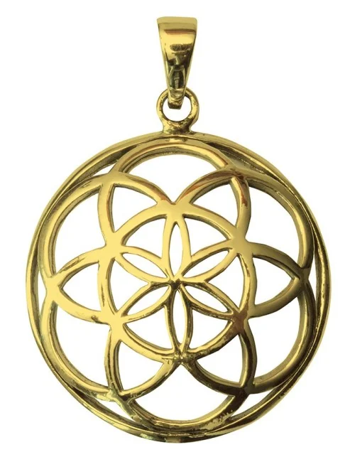 Anhänger "Saat des Lebens" Messing 4g 3cm