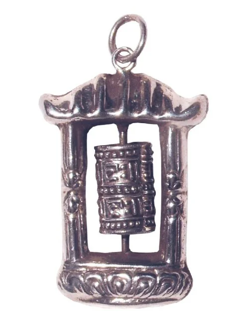 Anhänger "Tibetische Gebetsmühle" Silber 925 4