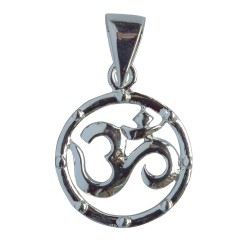 Anhänger -  Om Circle- 925 Silber 1,5cm, 1,5g.