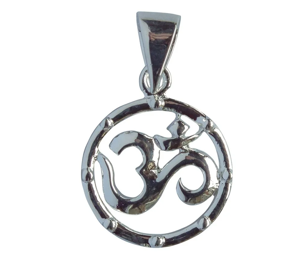 Anhänger - Om Circle- 925 Silber 1,5cm, 1,5g.