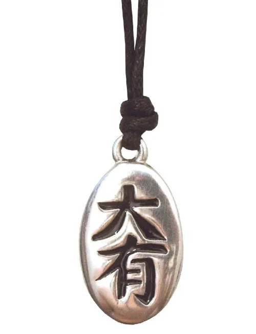 Anhänger "Ta Yu" Zinn 3cm mit Baumwollband