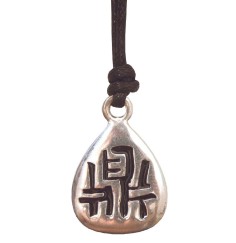 Anhänger -  Ting- Zinn 3cm mit Baumwollband