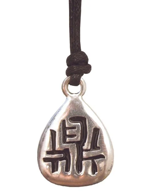 Anhänger "Ting" Zinn 3cm mit Baumwollband