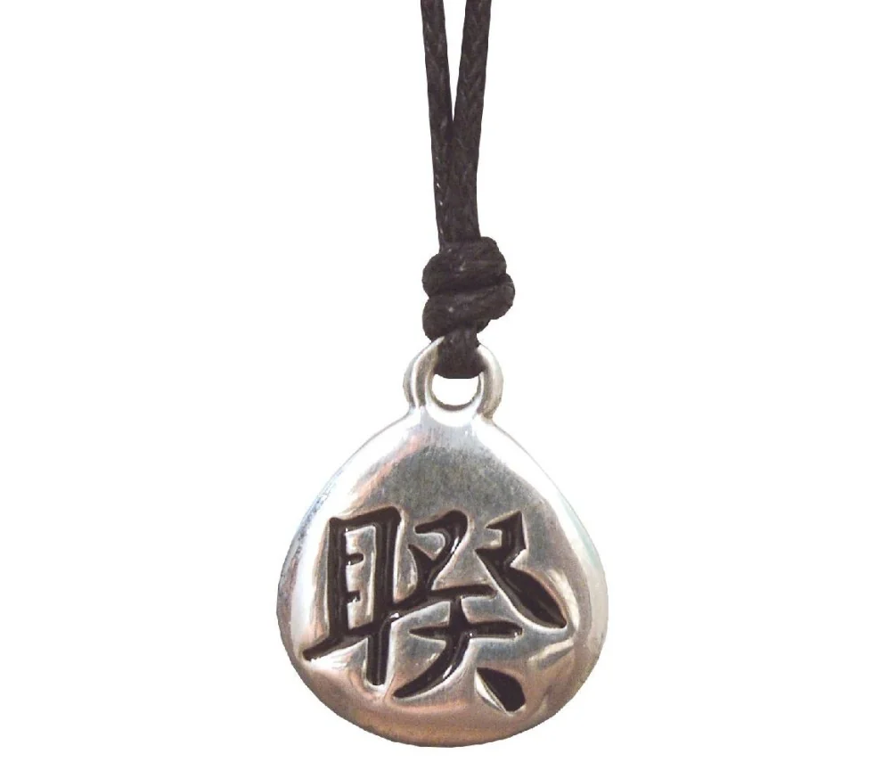 Anhänger - Kuei- Zinn 3cm mit Baumwollband