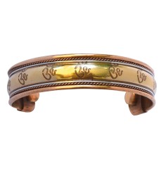 Armreif - Om- Messing/Kupfer mit Magnet 1,5x15cm