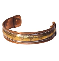 Armreif - Ganesha- Messing/Kupfer mit Magnet 1,5x15cm