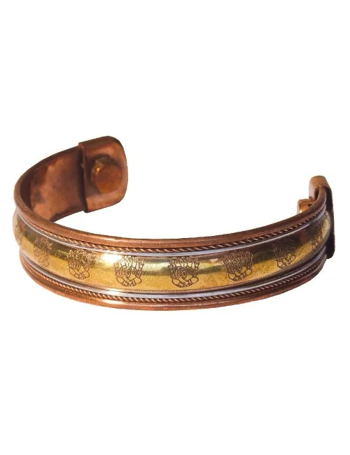 Armreif "Ganesha" Messing/Kupfer mit Magnet 1