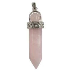 Anhänger - Edelstein - Rosenquarz- 5cm