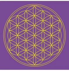 Leinwanddruck - Blume des Lebens- Scheitel-Chakra violett 20x20cm