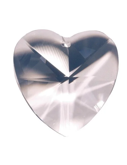 Kristall Herz 40mm, Glas -bleifrei-