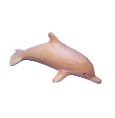 Delphin Holz natur 12cm
