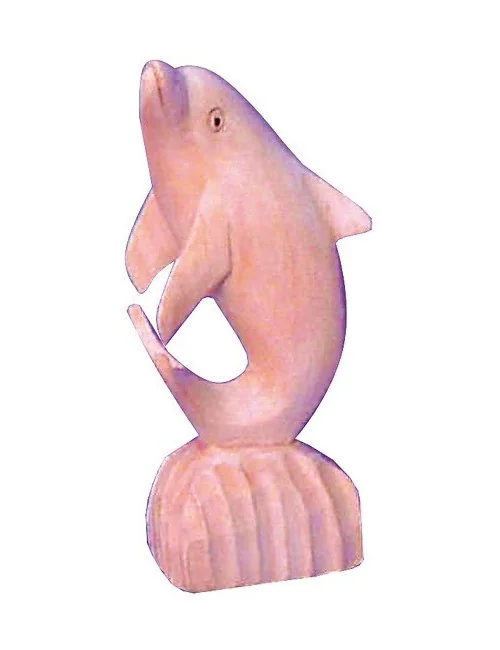 Standdelphin Holz natur 10cm