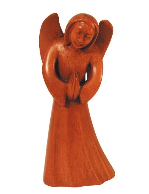Engel "betend" Holz braun 9x18cm