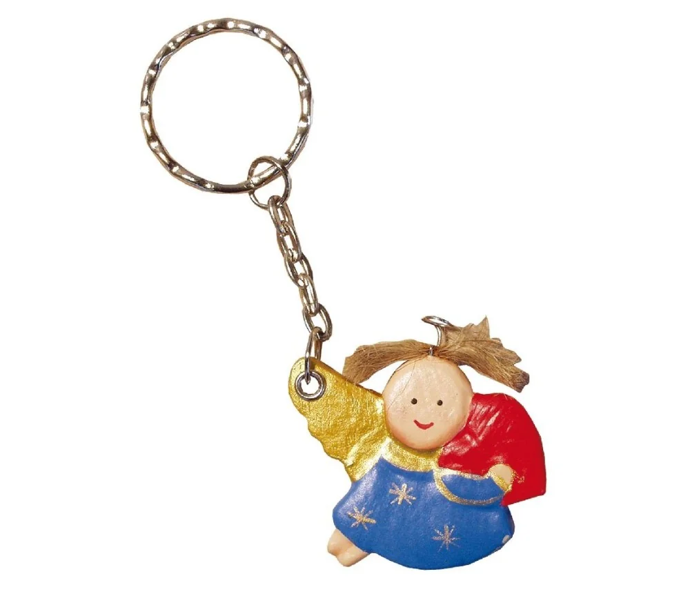 "Schutz(b)engel" Schlüsselanhänger Holz bunt 5x5cm