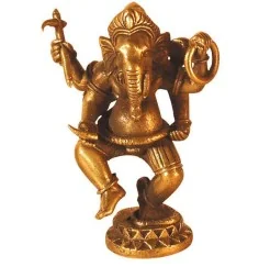 Ganesha tanzend Messing 4x6cm