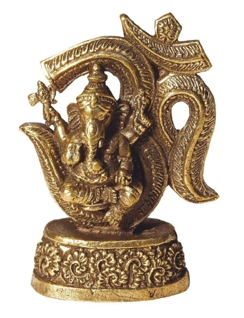 "Ganesha - Om" Messing 4x7cm