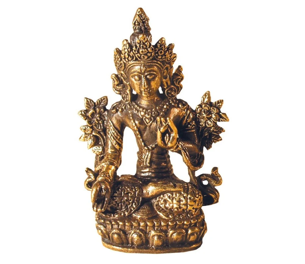 Weiße Tara Messing 3x5cm