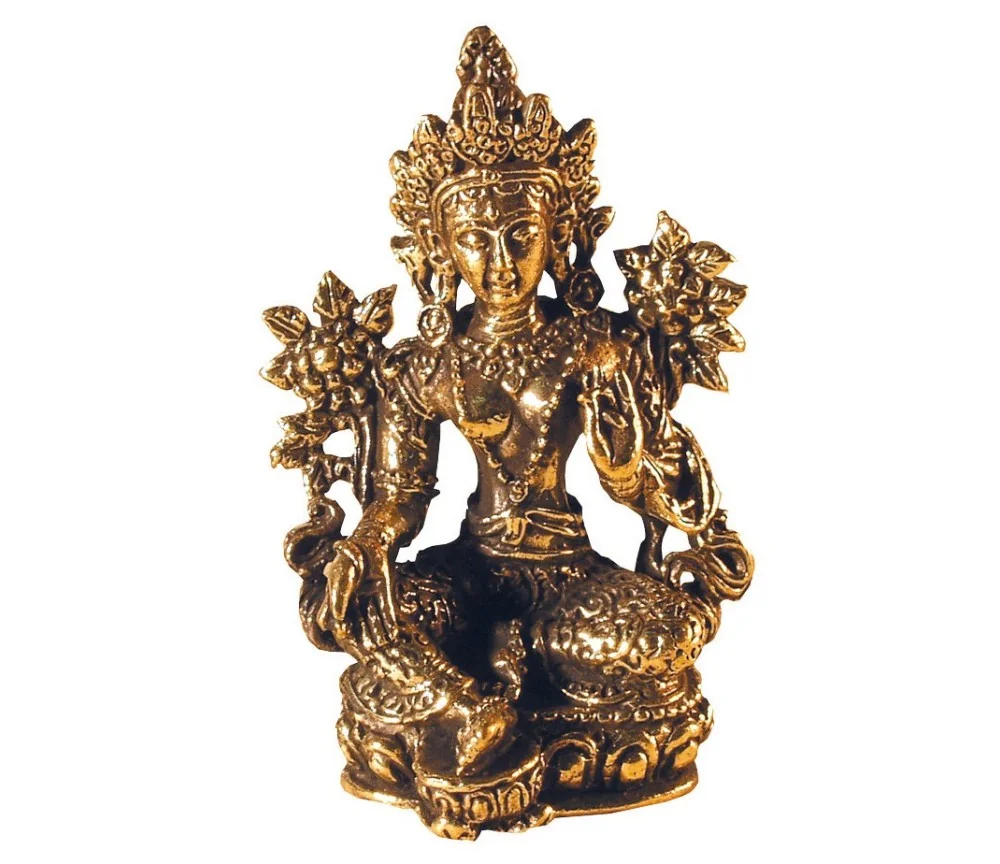 Grüne Tara Messing 3x5cm