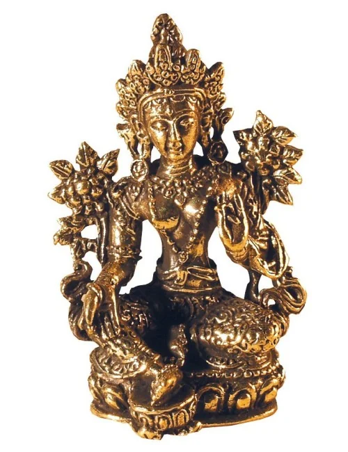 Grüne Tara Messing 3x5cm