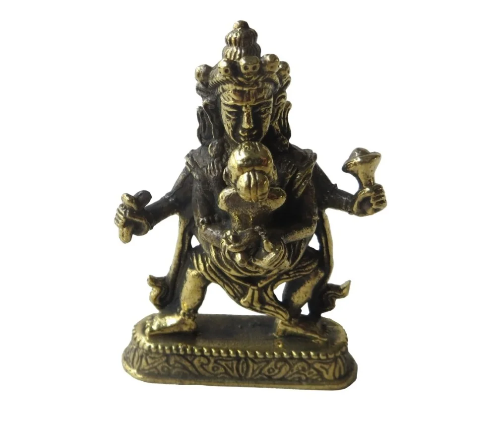 "Buddha Samantabhadra" (Yab-Yum) Messing 4,5 cm