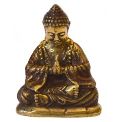 "Japan Buddha betend" Messing antik 5x8cm