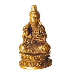 "Kuan Yin sitzend" Messing 6cm