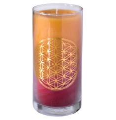 Kerze "Sunset BDL" im Glas Stearin 14cm
