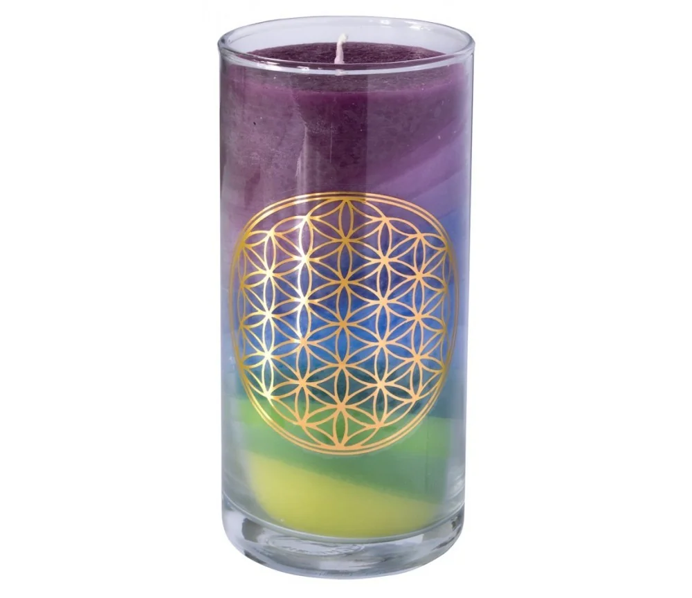 Kerze "Earth BDL" im Glas Stearin 14cm