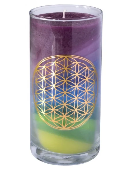 Kerze "Earth BDL" im Glas Stearin 14cm