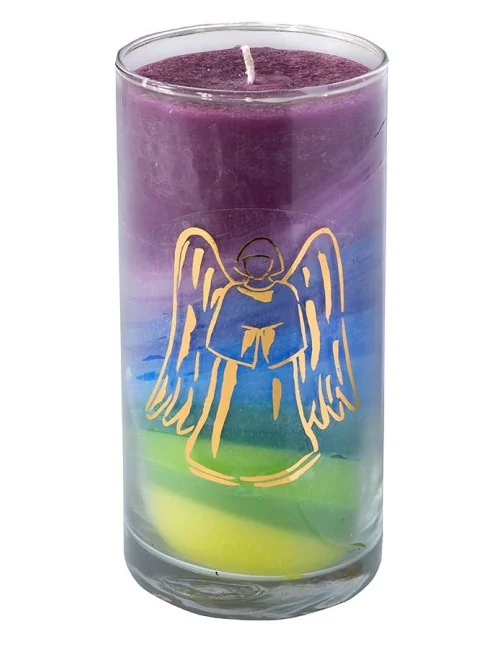 Kerze "Earth Engel" im Glas Stearin 14cm