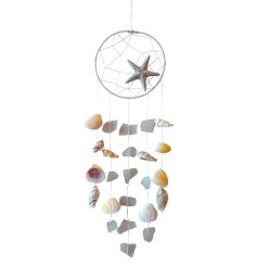 Klangspiel "Sea Shell" Recyceltes Holz/Glas weiss 14x50cm