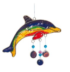 Suncatcher "Delphin" Fiberglas bunt 15cm