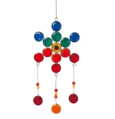 Spiritcatcher "Frucht des Lebens" Fiberglas bunt 13x40cm