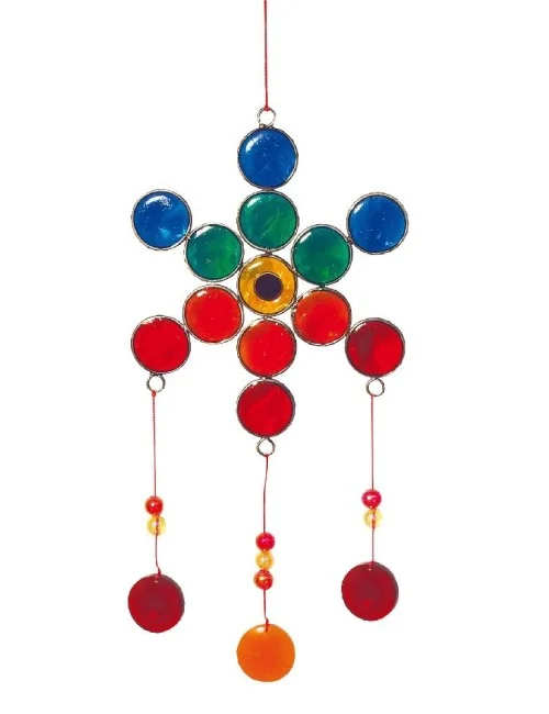 Spiritcatcher "Frucht des Lebens" Fiberglas bunt 13x40cm