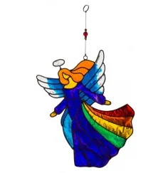 Suncatcher "Engel" Fiberglas bunt 19cm