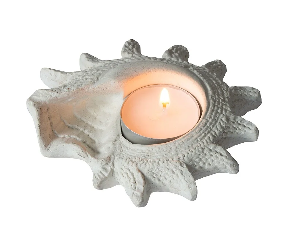 Teelichthalter -Muschel- Resin 10cm