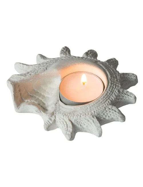 Teelichthalter "Muschel" Resin 10cm