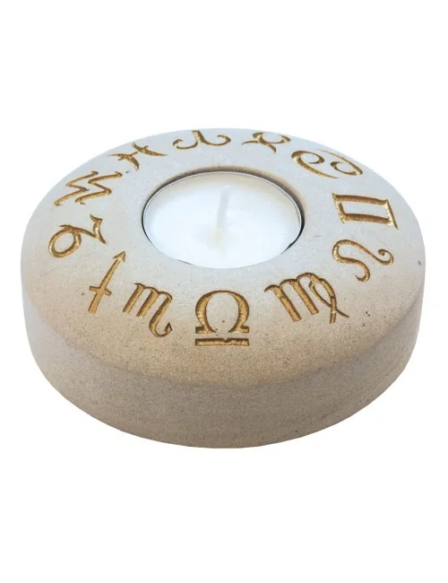 Teelicht "12 Sternzeichen" Stein graviert 10cm